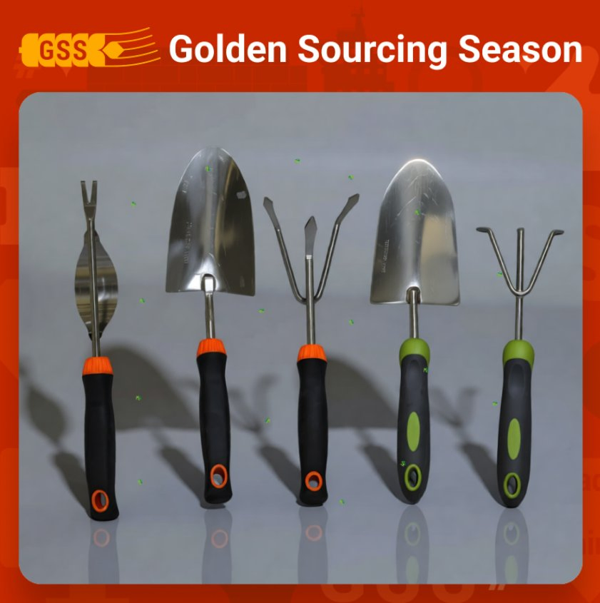Ardening Hand Tools Stainless Steel Garden Trowel Soil Cultivator Hand Fork Bulb Planter Ergonomic TPR Handle