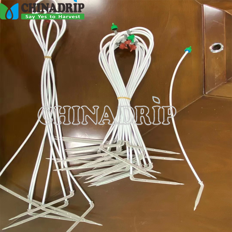 Self Watering Spikes System Automatic Plant Water Device Irrigation Drip Kits with White Tube