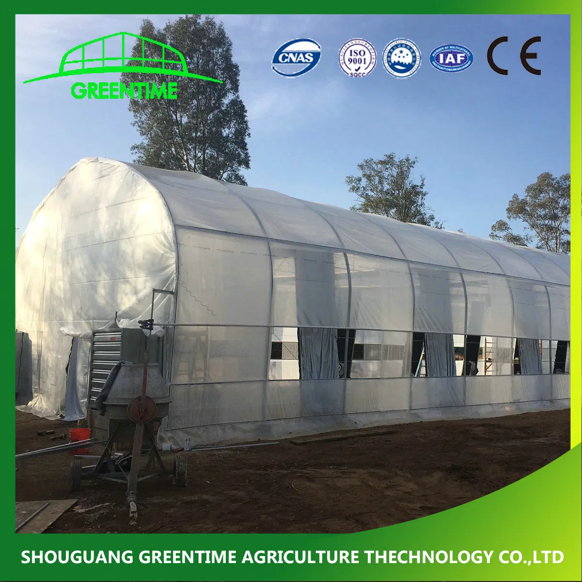 Agricultural/Commercial Single Span/Cheap Tunnel/Gothic Plastic Film Hydroponic Greenhouse for Tomatoes Lettuce Cucumber