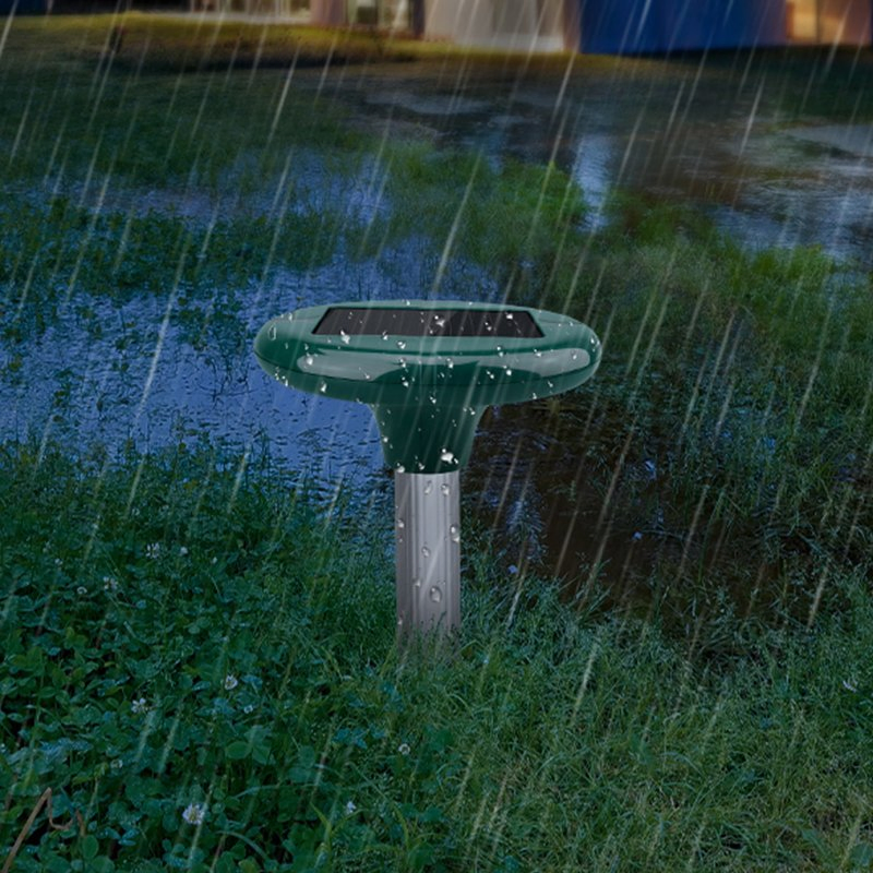 Solar-Powered Sonic Mole Repellent for Garden Pest Control