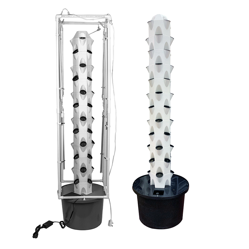 Agg 7-Tier Vertical Hydroponic Garden Tower for Herbs &amp; Vegetables Indoor/Outdoor Farming