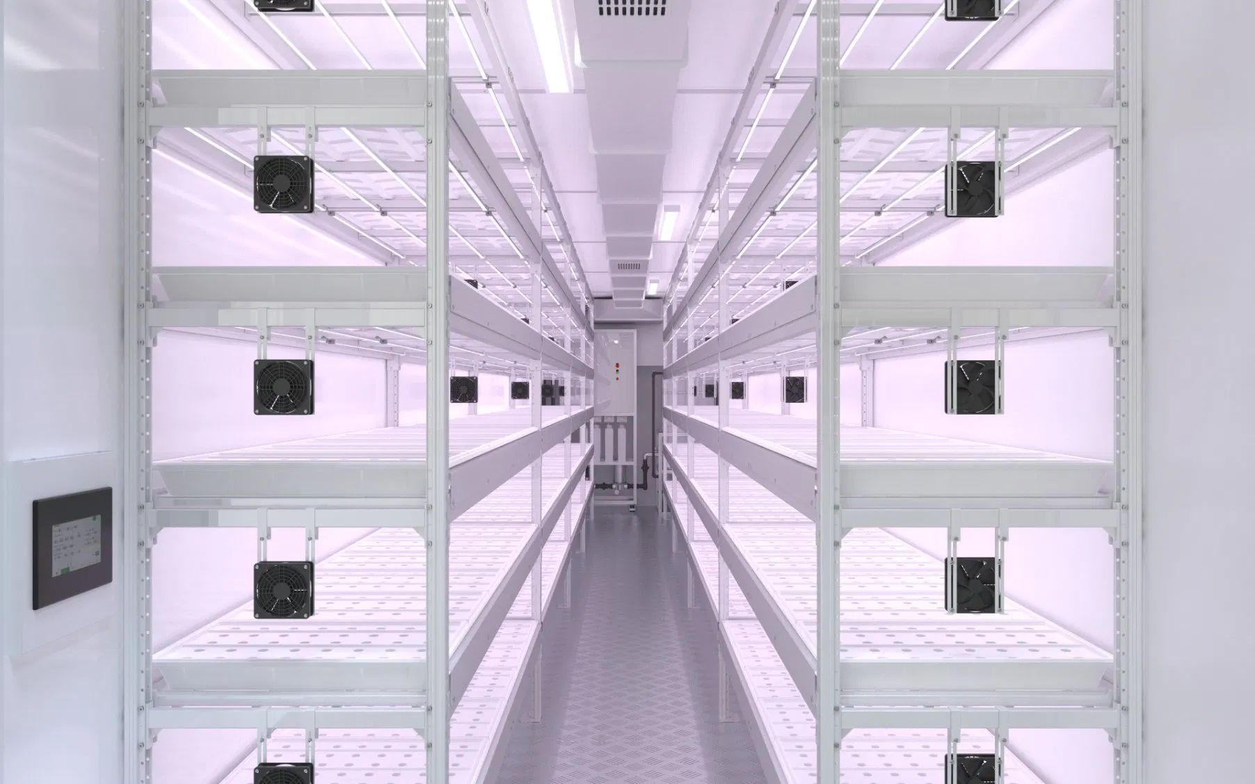 Smart Vertical Grow Hydroponic Farming System Lettuce 40FT Shipping Container Farm