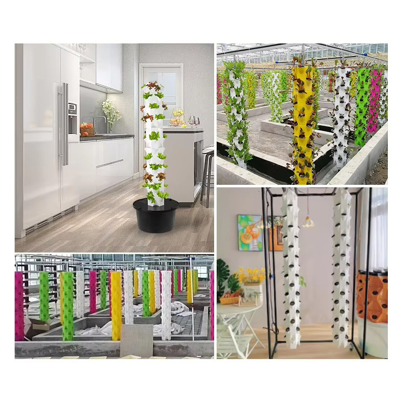 Agg 7-Tier Vertical Hydroponic Garden Tower for Herbs &amp; Vegetables Indoor/Outdoor Farming
