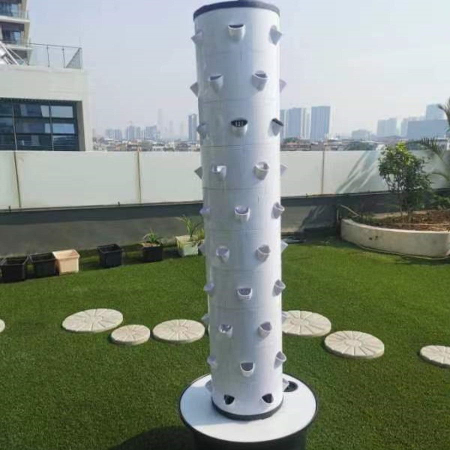 Vertical Hydroponic Tower Gardening System Towers Garden with Lights