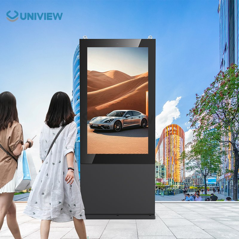 Premium Outdoor Totem Signage F130p, Ultra-Slim Profile and Modern Aesthetic Design