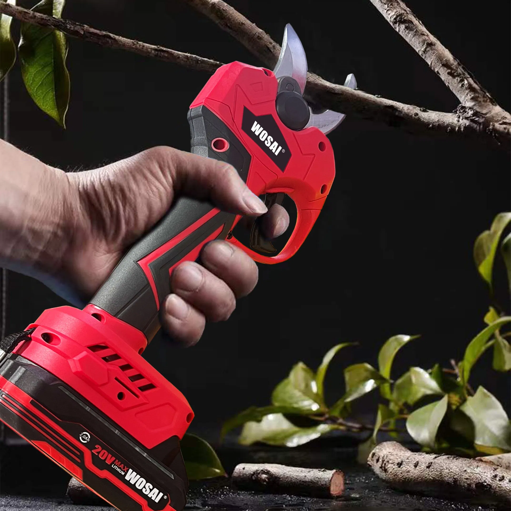 Wosai Electric Pruning Shears Cordless Pruner Shears Brushless with 1.3 Ah Battery Garden Tool for Tree Trimming Branch Cutter
