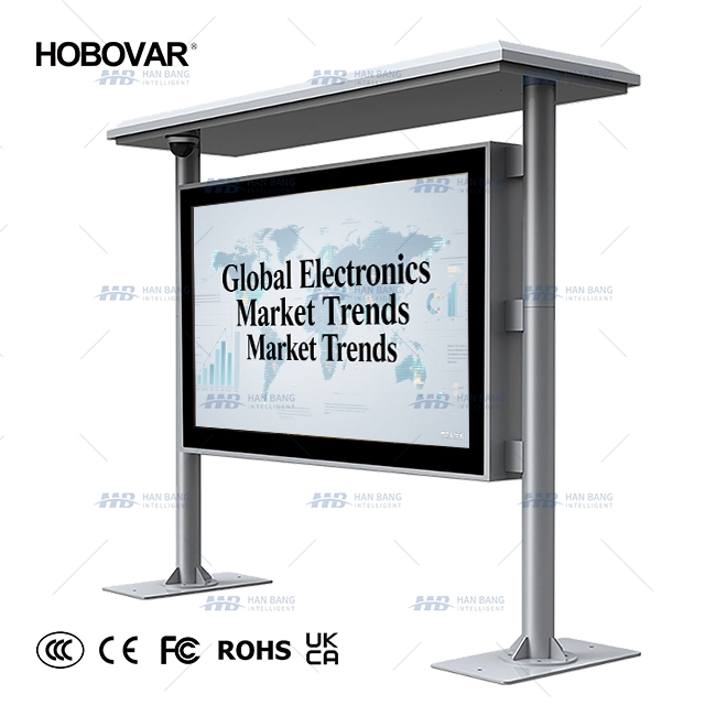 Park Eco-Education Board with Solar Charging and Wildlife Protection Tips Digital Signage