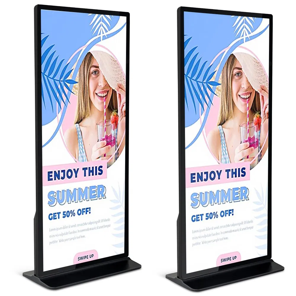 Aiyos 55 Inch Indoor Signage UHD and Optional Win10 OS for Versatile Applications in Corporate Environments Full Screen Digital Signage