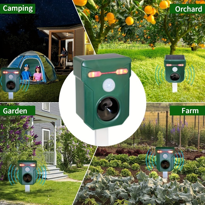 New-Style High-Strength ABS Ultrasonic Animal Repellent Reusable Sensor Garden Use Pest Control
