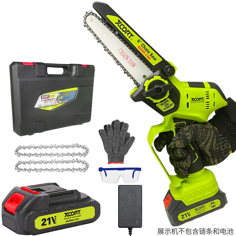 6 Inch 1300W Electric Chain Saw Cordless Garden Tree Pruning Logging Trimming Saw Woodworking Power Tool for Makiita Battery