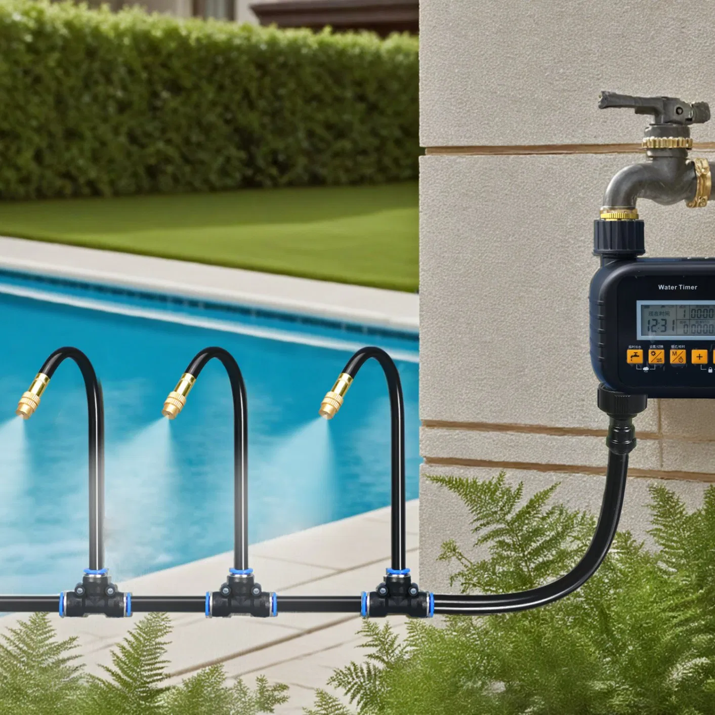 High-Quality Garden Irrigation Sprinkler Kit with Drip System Features
