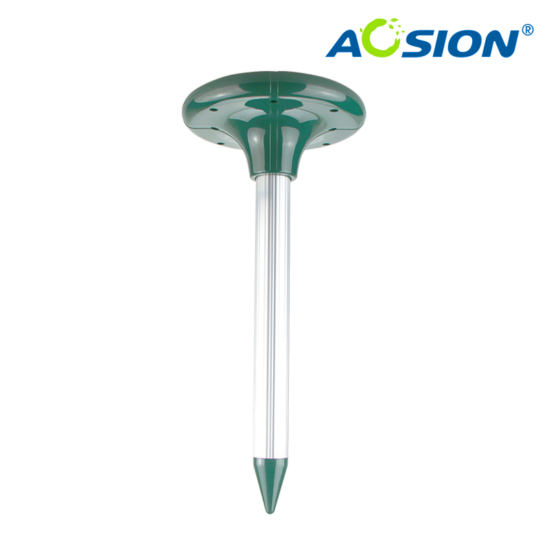 Solar-Powered Sonic Mole Repellent for Garden Pest Control