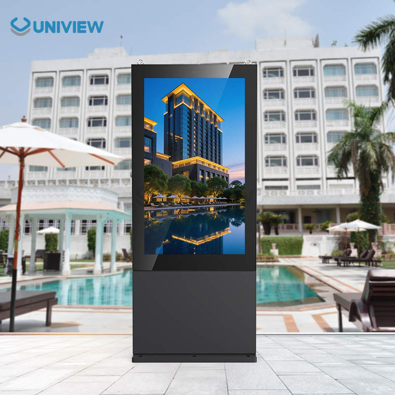 Premium Outdoor Totem Signage F130p, Ultra-Slim Profile and Modern Aesthetic Design