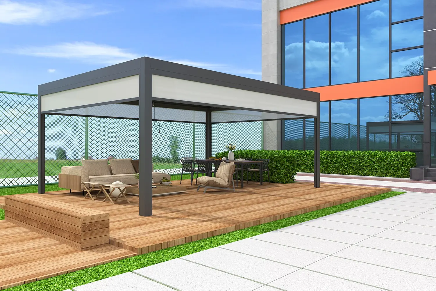 CE Certification China Suppliers 3x3/4x3 Aluminum Louvered Roof Pergola Kits - Durable, Modular Design from Factory Suppliers, Manufacturers
