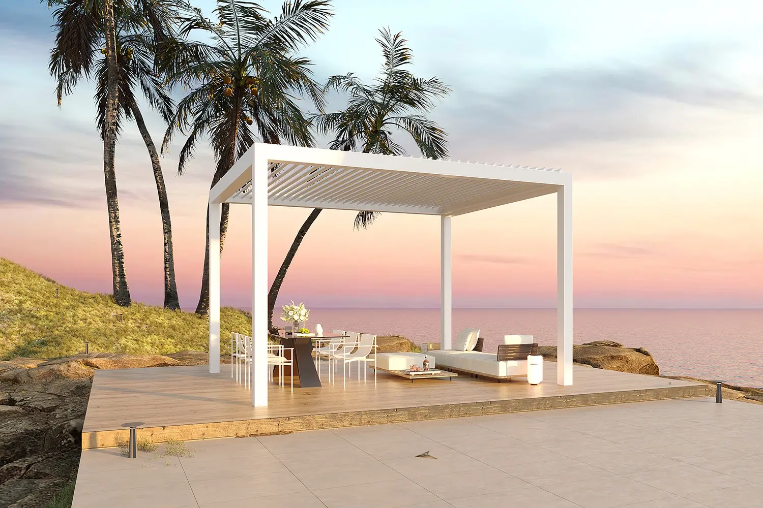 Custom Color Weatherproof Aluminum Freestanding Pergola 9.8x13.1ft from China Suppliers Factory - Durable and Stylish Outdoor Solution