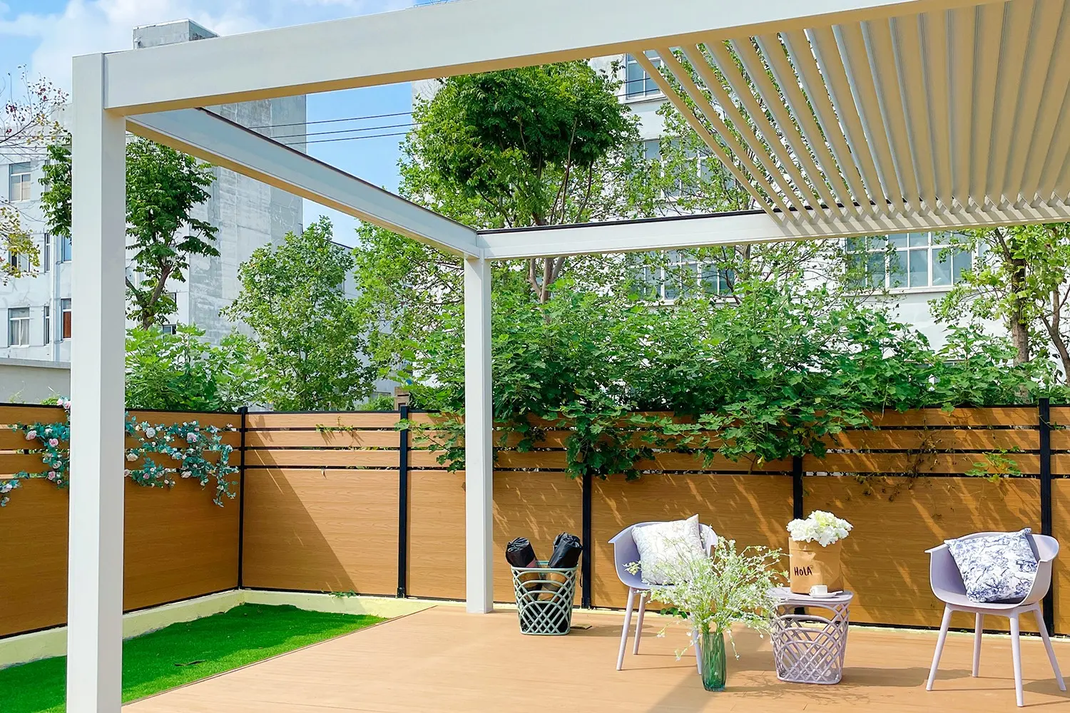Custom Aluminum Retractable Louvered Roof Pergola Kits from China Suppliers and Factory – Durable & Weather-Resistant