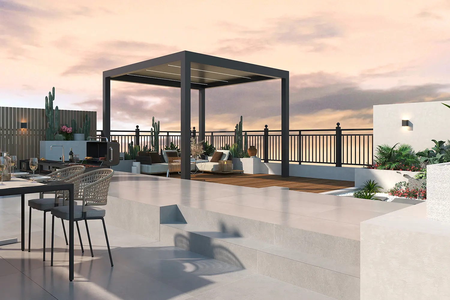 9.8x9.8ft 3x3m Best-selling Weatherproof Aluminum Freestanding Pergola