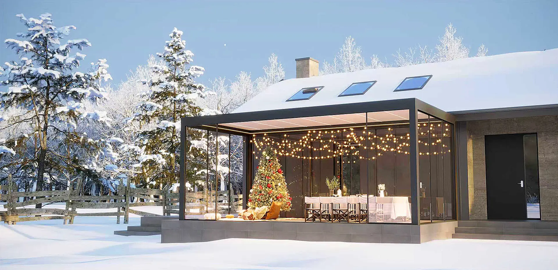 Weatherproof freestanding aluminum pergola with customizable louvered roof