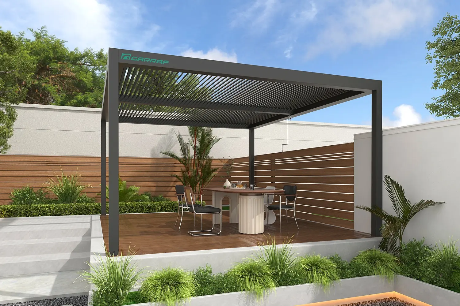 CE Certification China Suppliers 3x3/4x3 Aluminum Louvered Roof Pergola Kits - Durable, Modular Design from Factory Suppliers, Manufacturers