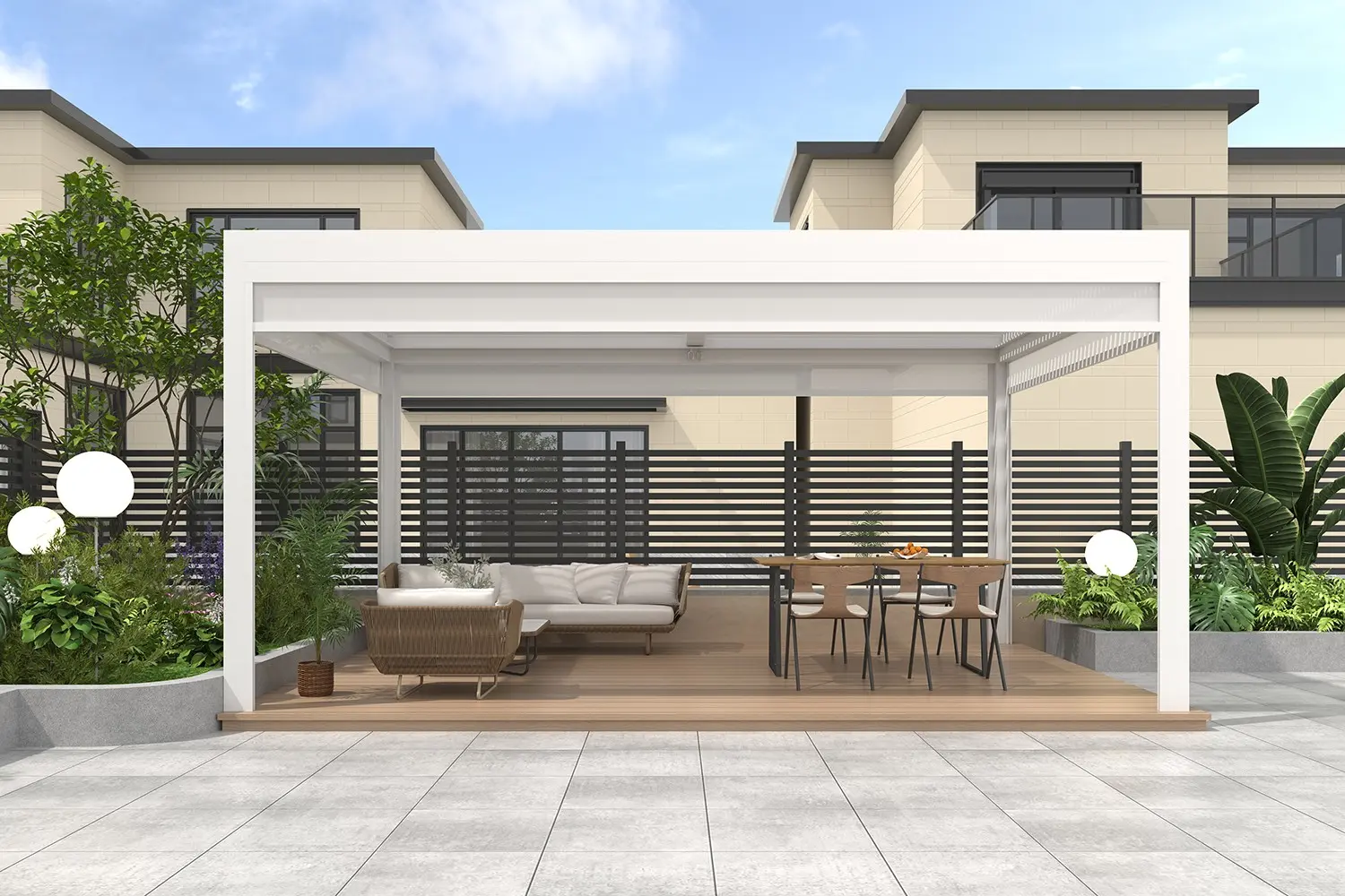 CE Certification China Suppliers 3x3/4x3 Aluminum Louvered Roof Pergola Kits - Durable, Modular Design from Factory Suppliers, Manufacturers