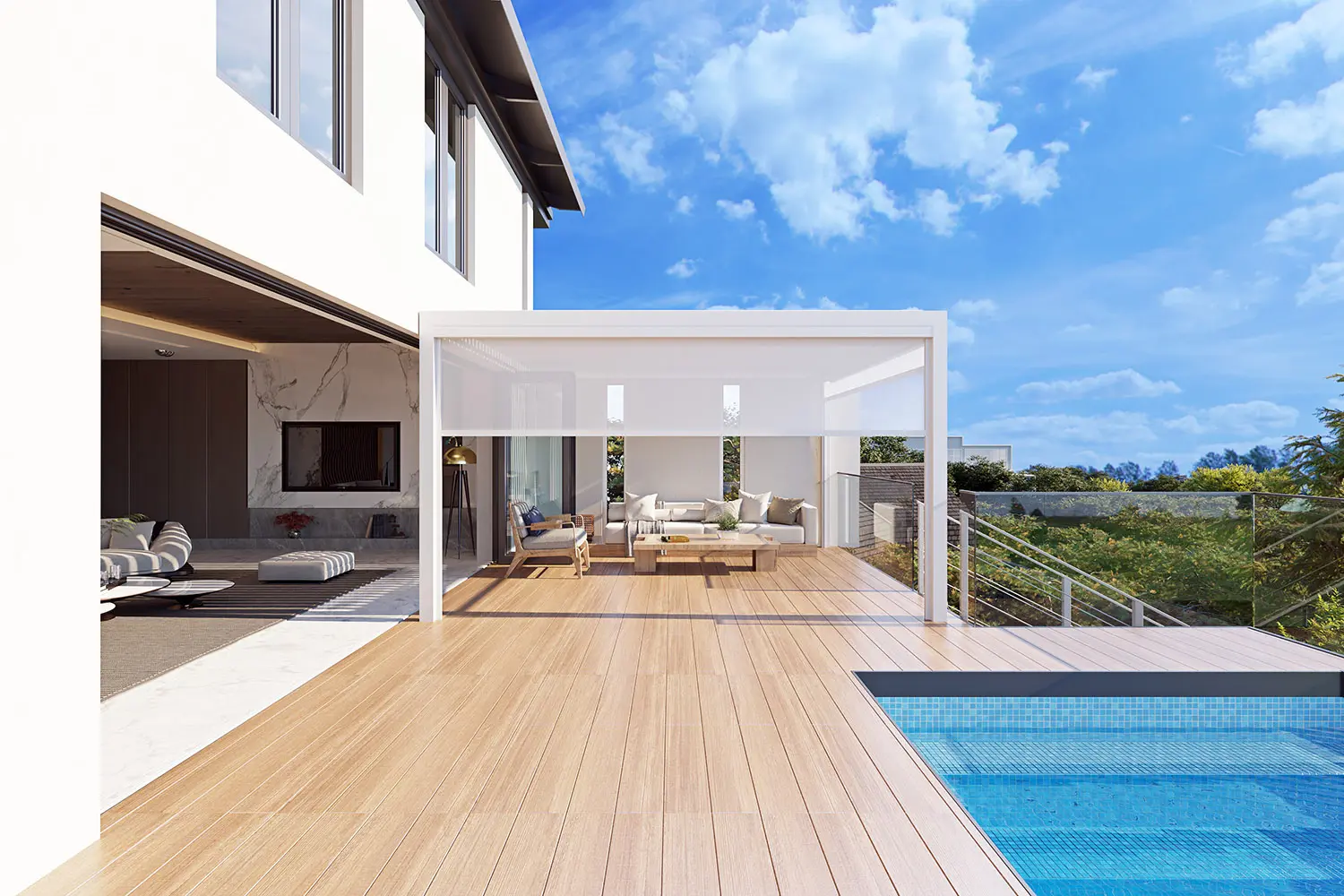 Smart Zip Screen Automated Sunshade