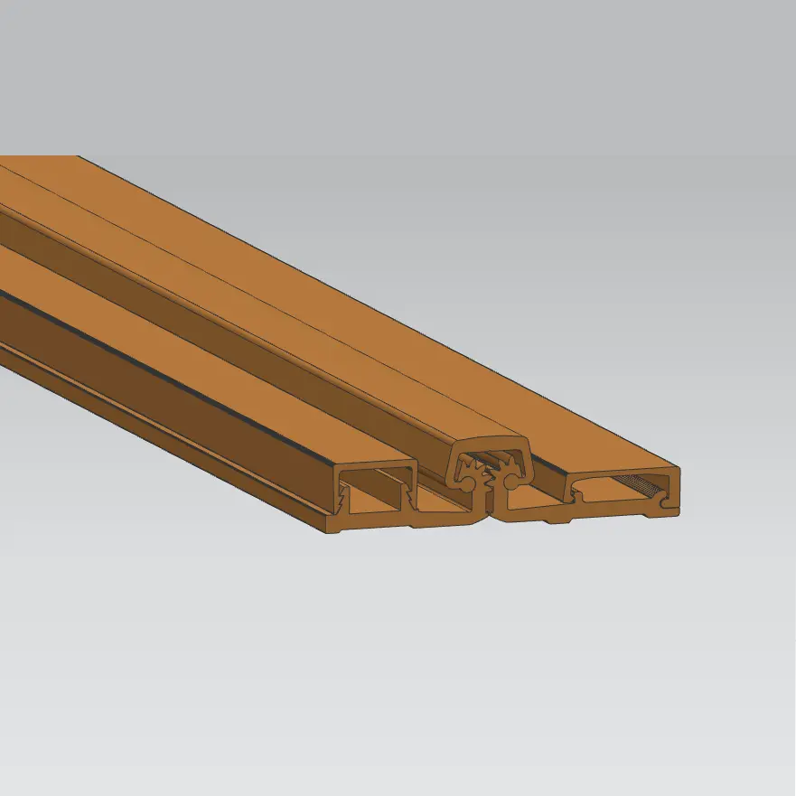 Geared hinge close-up view