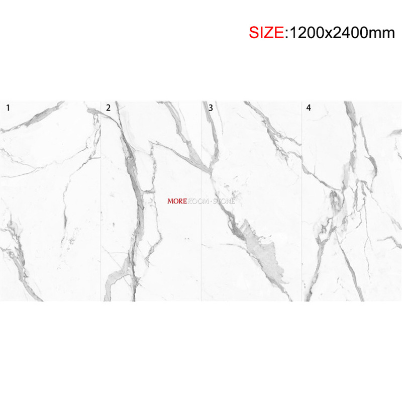Interior Exterior Wall and Floor Large Format Calacatta Staturio Carrara White Marble