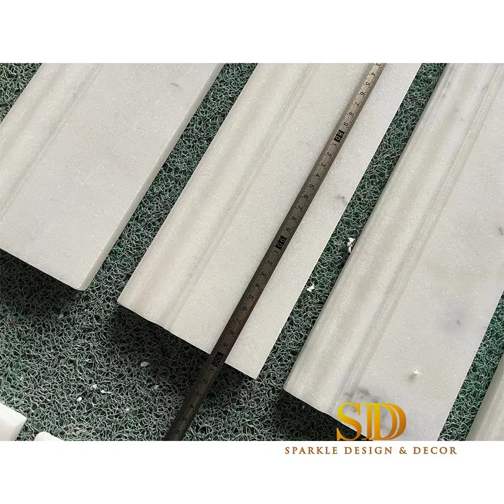 High Quality White Marble Skirting Marble Trim Marble Moulding for Interior Wall Decoration