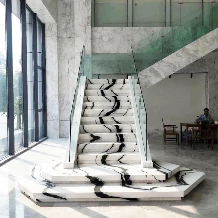 Panda White Marble Stair 6
