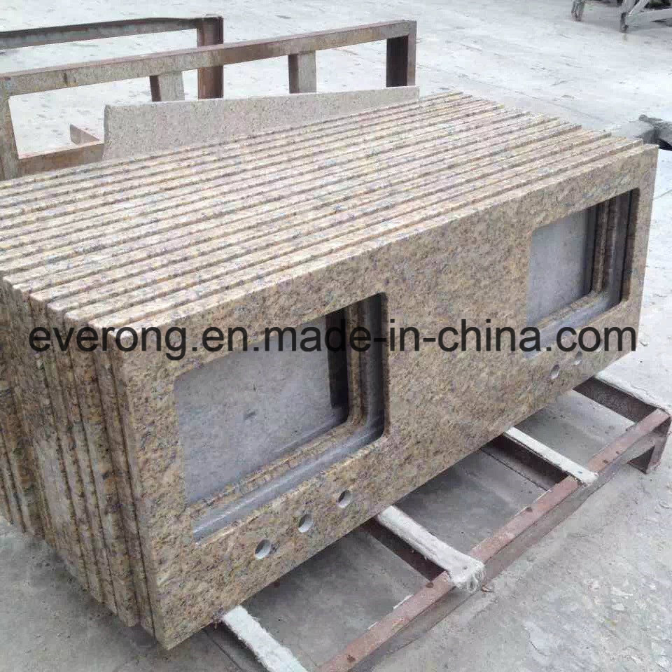 G682 Yellow Granite Stone Bathroom Vanity Top and Backsplash Share