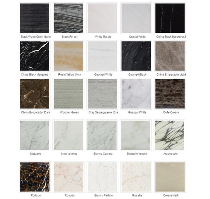 Cheap Polished White/Carrara/Calacatta/Grey/Brown/Black/Beige Natural Stone Marble Slabs for Kitchen/Bathroom/Flooring/Wall