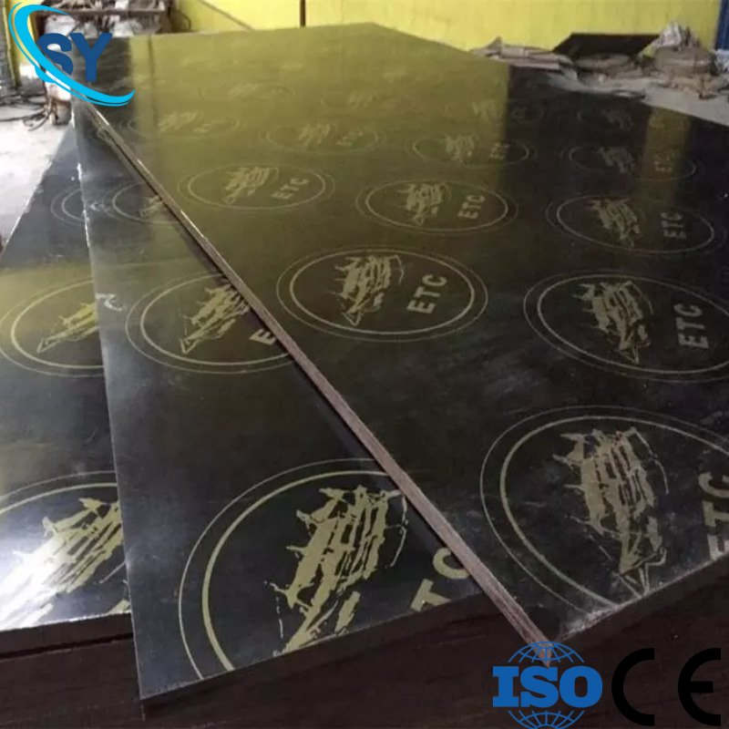 4*8FT 1220*2440mm Formwork Concrete Plywood Biz Standard Shuttering Plywood Phenolic Glue 2 Times Hot Pressed Black/Green Film Faced Plywood for Construction