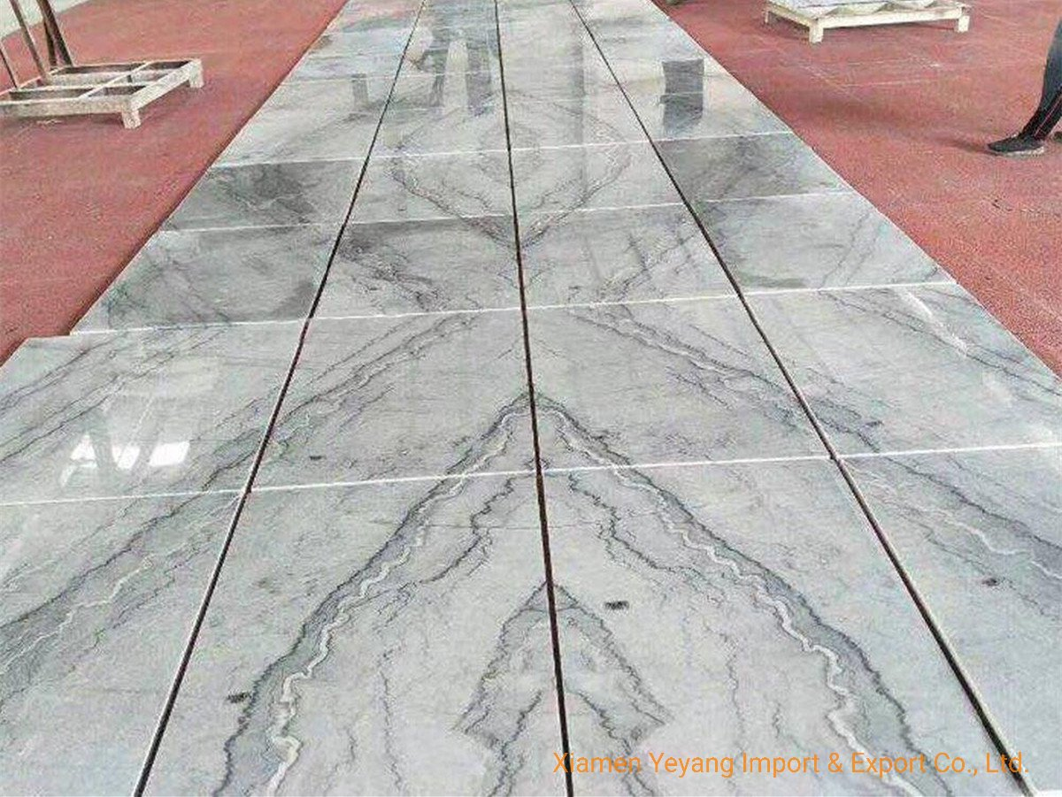 Grey Stone Marble for Wall/Background/Flooring Bookmatch Tiles