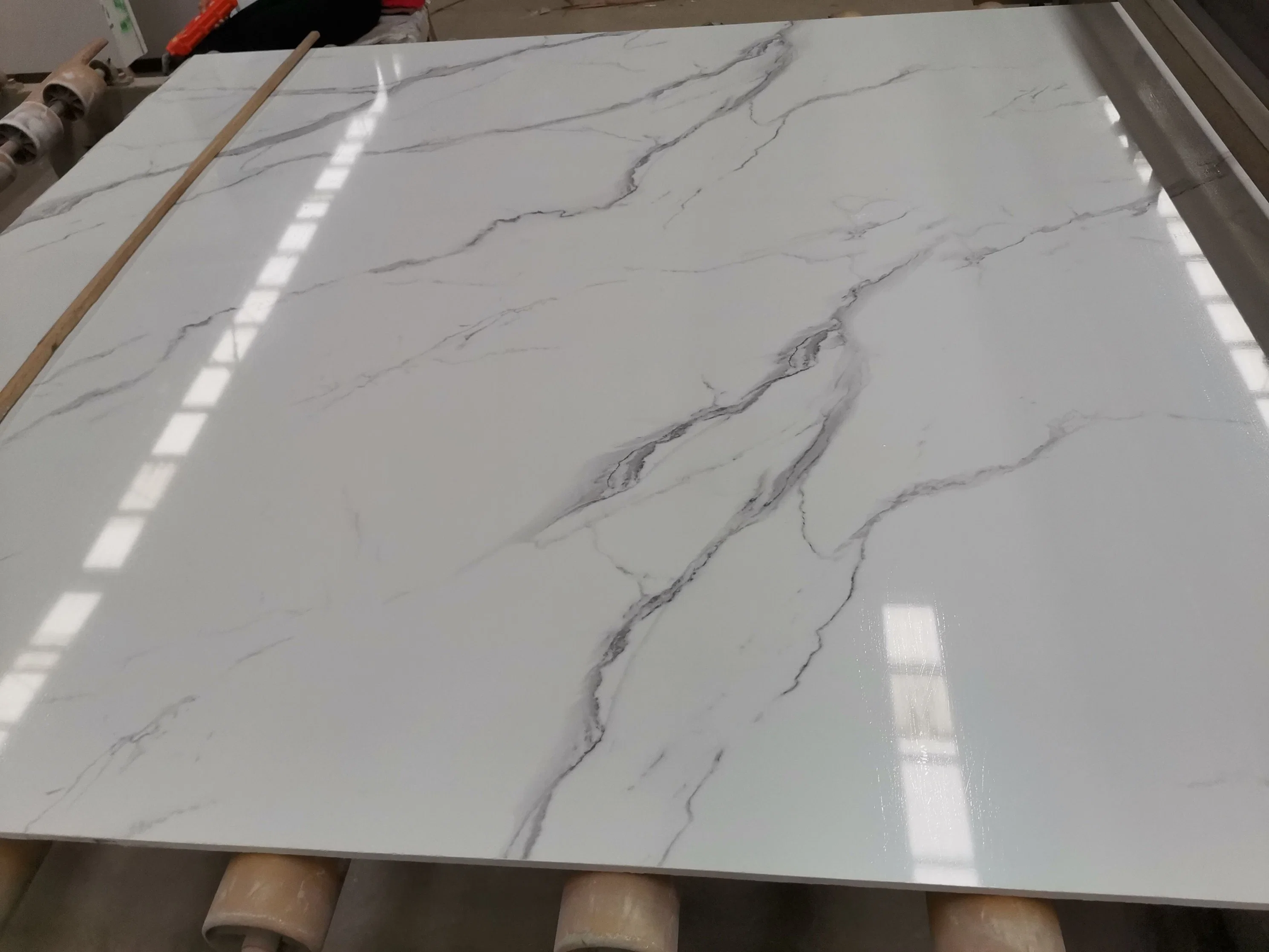 Elegant Veined Black Marble Slabs for Kitchen Countertops 96"X26"