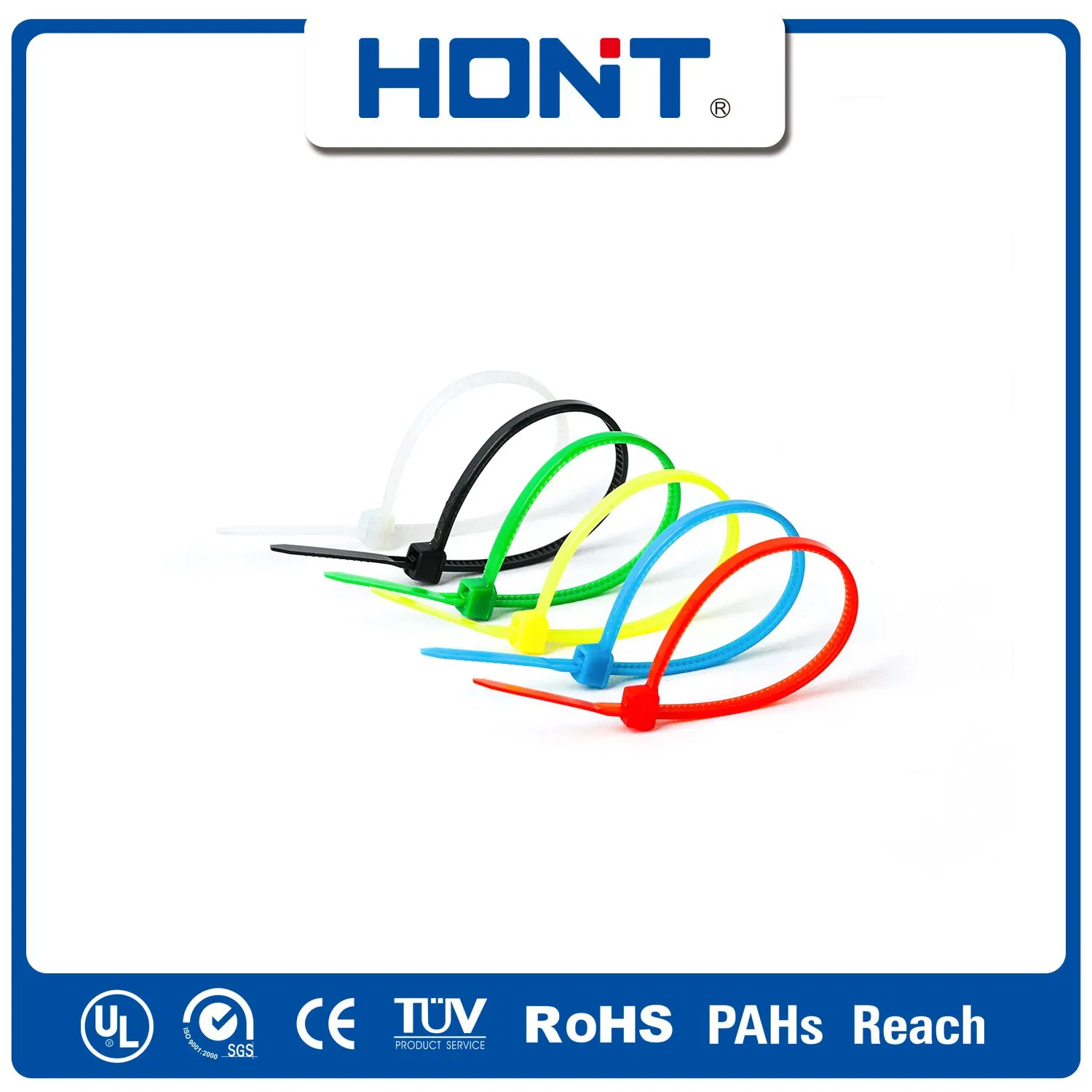 Self Locking Plastic Nylon Wire Cable Markers Reusable Releasable Colorful&Black Zip Tie with CE RoHS UL