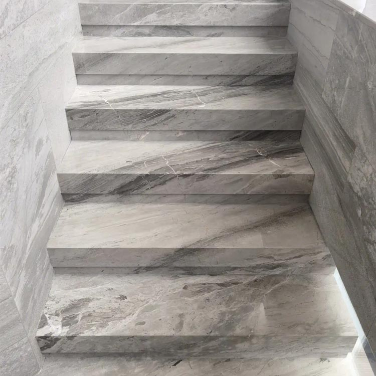 Black/White/Beige Polished Marble Stairs Steps Treads and Risers for Indoor Home Decoration