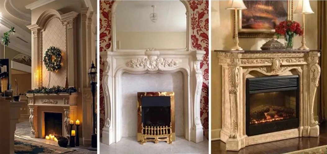 White Marble Fireplace 4