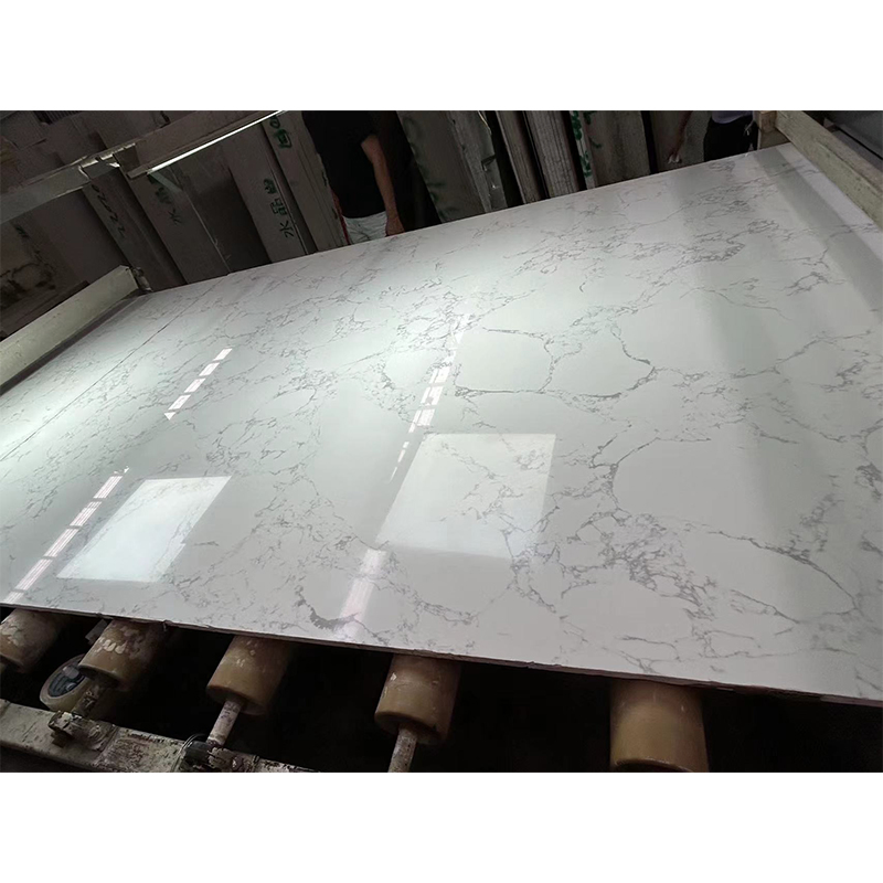 Polished/Honed Engineered/Artificial Stone Slabs Bianco Carrara/Calacatta White Veins/Snow White Marble for Wall Tiles/Flooring/Background/Vanity Top