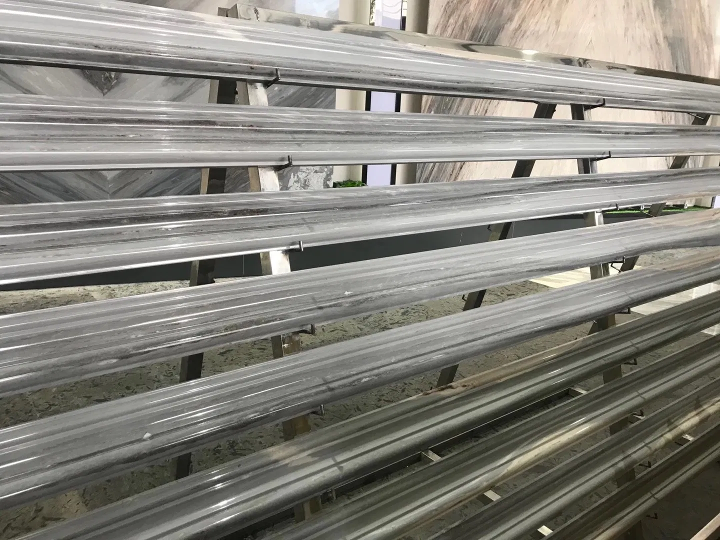 Manufacture Fabricate Blue Palissandor Marble Skirting Marble Trim for Bathroom