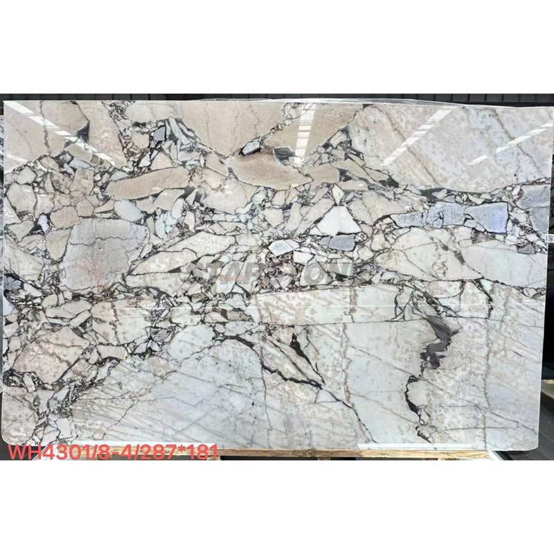 Starstone Bookmatch Marble Calacatta Blue Viola Marble Slab for Kitchen Countertop