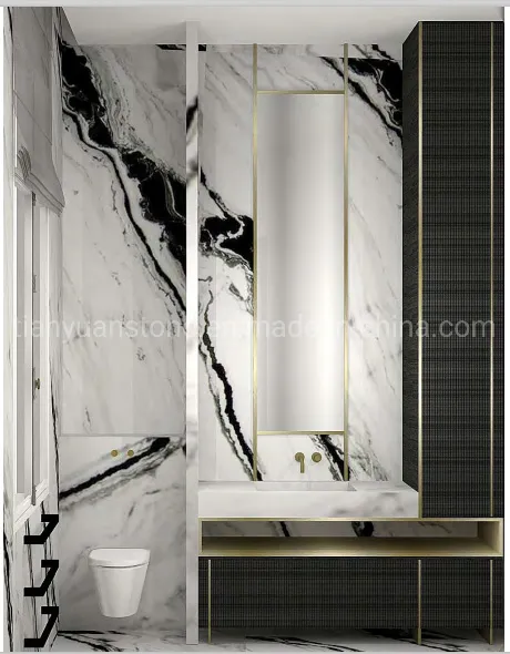 Panda White Marble Detail