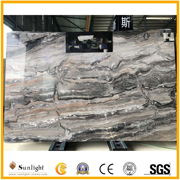 Italian Natural Bookmatch Grigio Orobico Venice Fantasy Brown Marble for Tile/Background