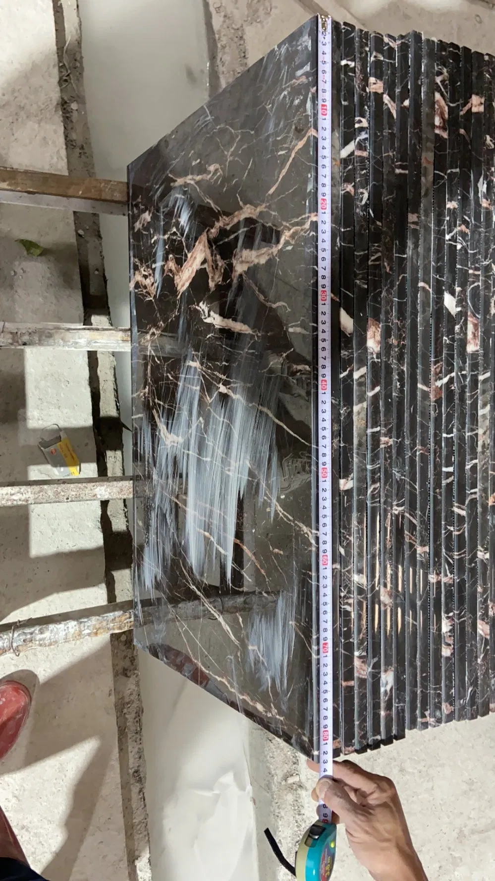 Noir St Laurent Premium Building Material Marble for Bookmatch Effect Tiles/Slabs Hospitality Design