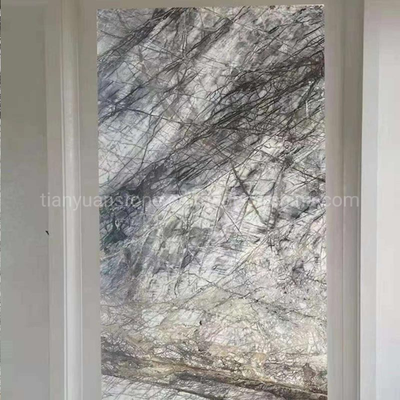 Lilac Marble Bookmatch Slab White Marble for Flooring Slab Lilac for Floorwall Design