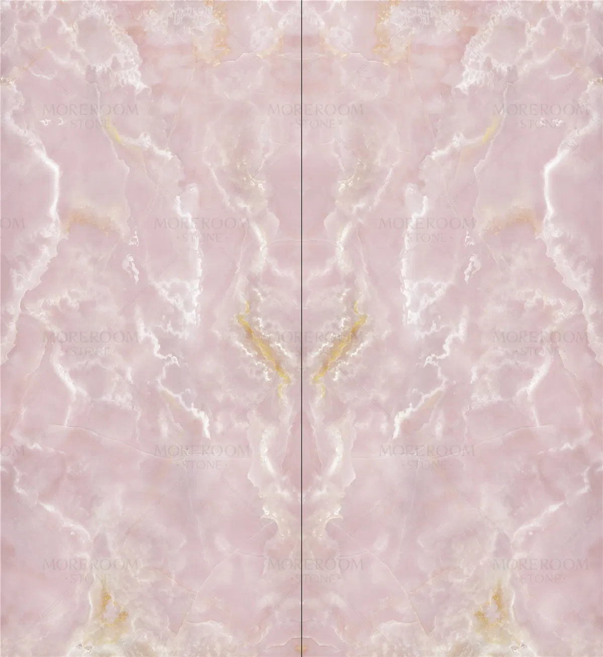 Pink Bookmatch Marble Large Format Sintered Stone Porcelain Slab