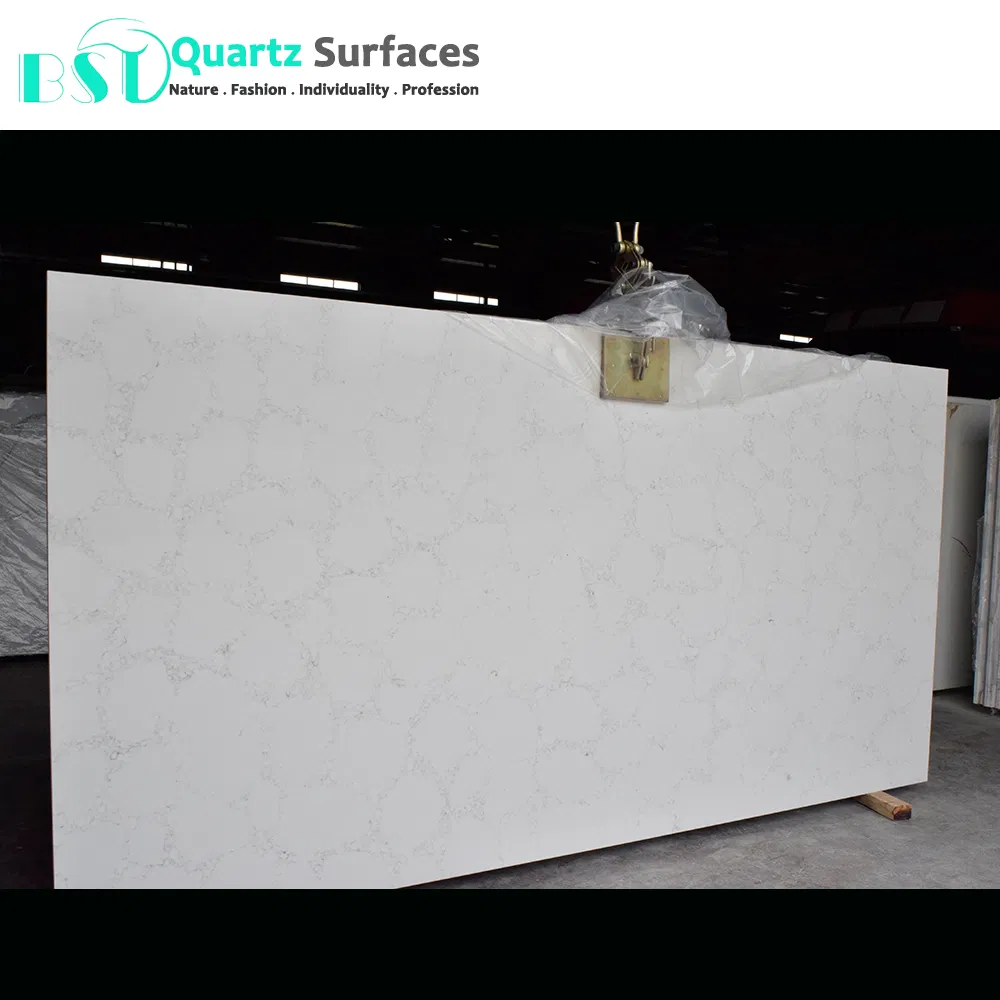 Circlur Carrara Veins Artificial Marble Quartz Stone Slabs for Countertops
