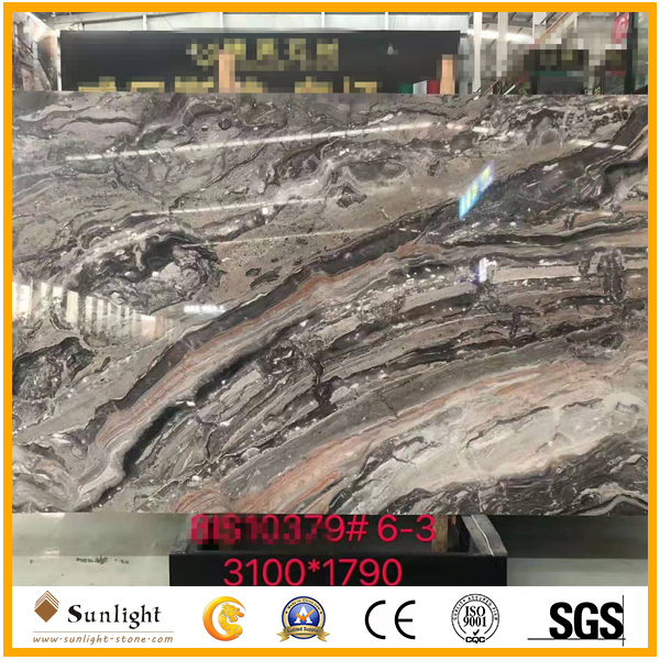Italian Natural Bookmatch Grigio Orobico Venice Fantasy Brown Marble for Tile/Background