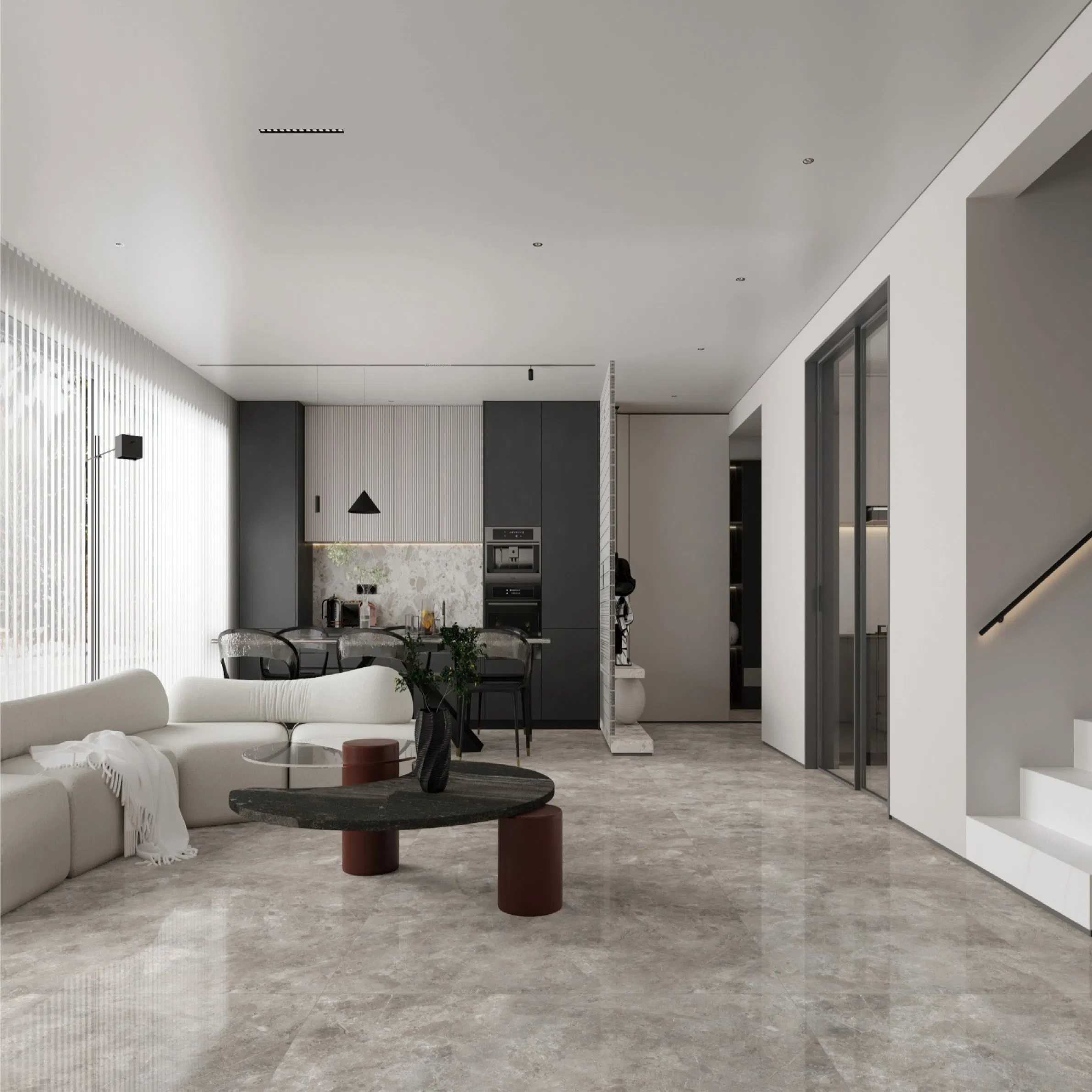 Modern Style 600X1200 Marble Ceramic Floor Porcelain Glazed Glossy Surface Interiors Tile for Living Room and Hotel