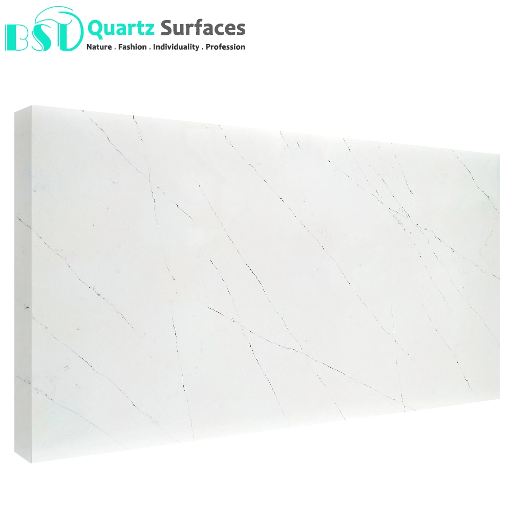 Grey Veined Engineered Quartz Slabs for Countertop
