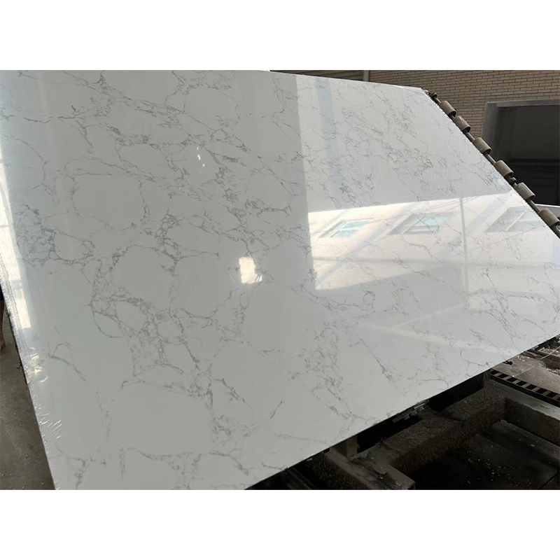 Polished/Honed Engineered/Artificial Stone Slabs Bianco Carrara/Calacatta White Veins/Snow White Marble for Wall Tiles/Flooring/Background/Vanity Top